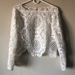 White lace blouse